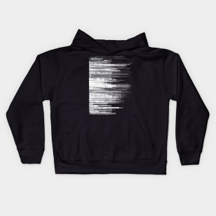 White Noise - Glitch Art - Audio Sound Wave Abstract Kids Hoodie